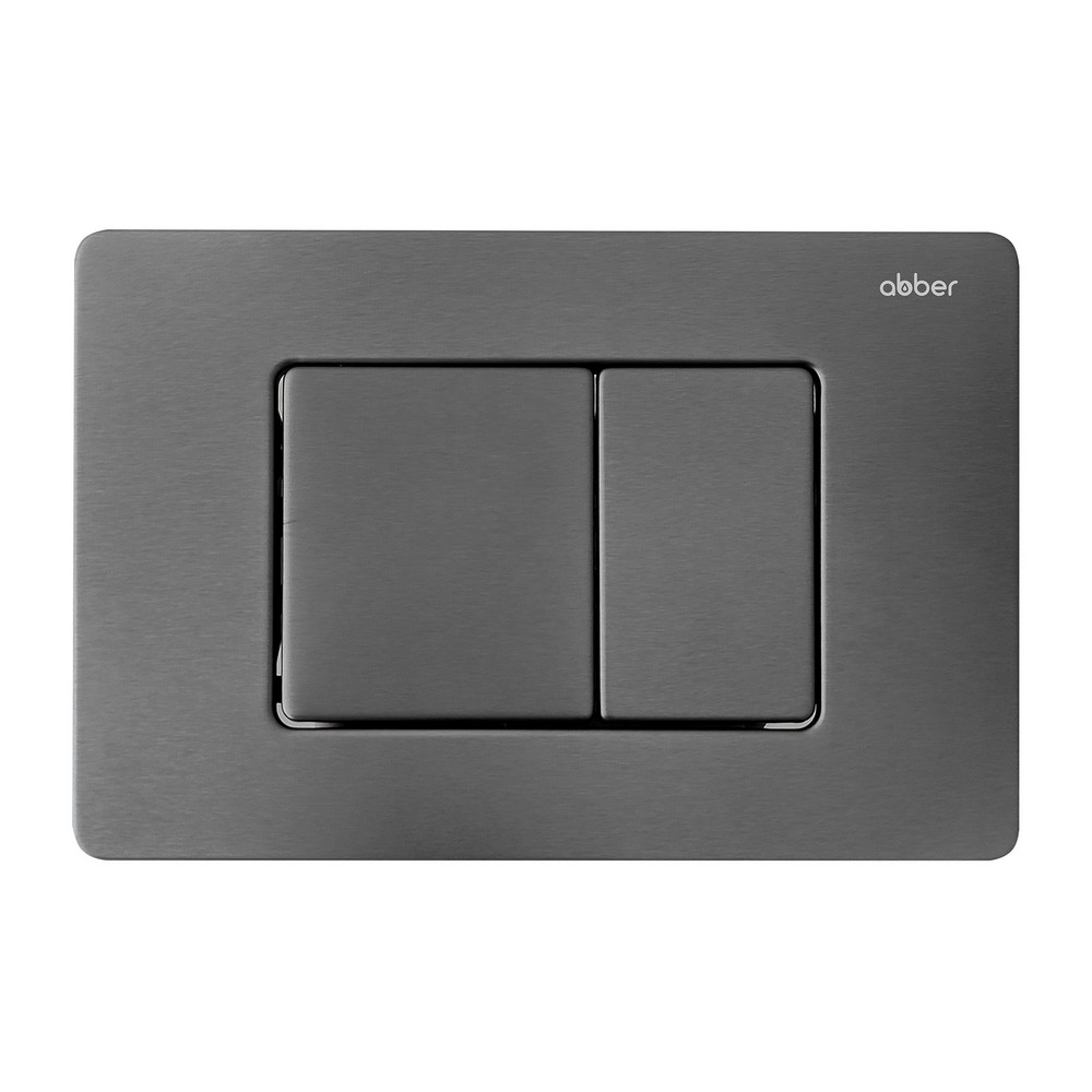 Комплект подвесной унитаз ABBER Rechteck AC1201MB черный матовый с инсталляцией AC0105 и кнопкой AC0120NG никель - Gidratop.ru изображение