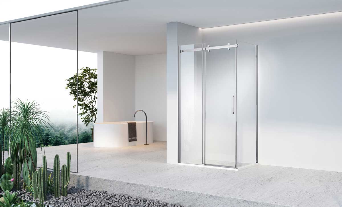 Душевой уголок Como-N VSR-4CN8013CL, 1300*800, хром, стекло прозрачное - Gidratop.ru изображение