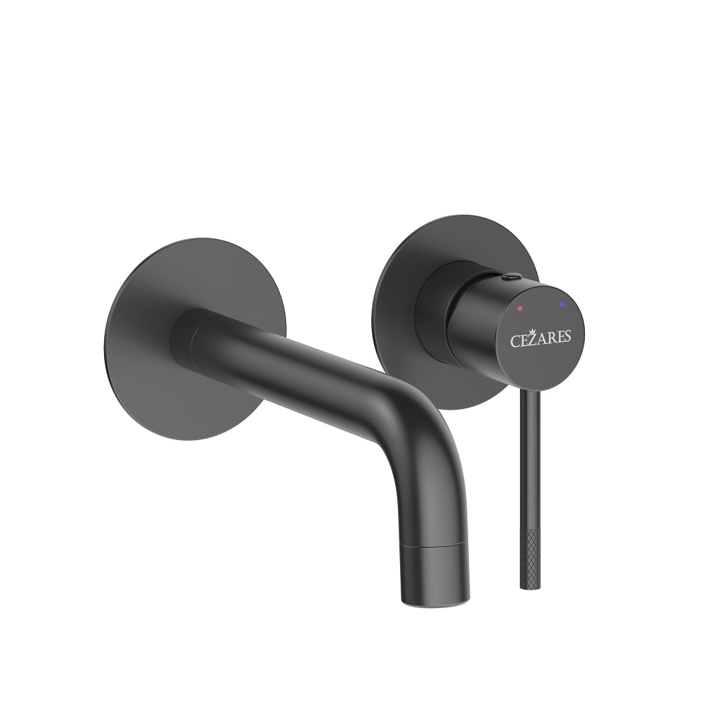 RELAX-BLI2-1-NOP-W0 Смеситель для раковины встраиваемый с внутренней частью, без донного клапана, черный матовый - Gidratop.ru изображение