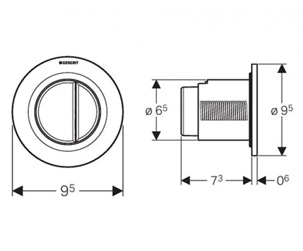 Клавиша смыва Geberit 116.040.46.1 - Gidratop.ru изображение