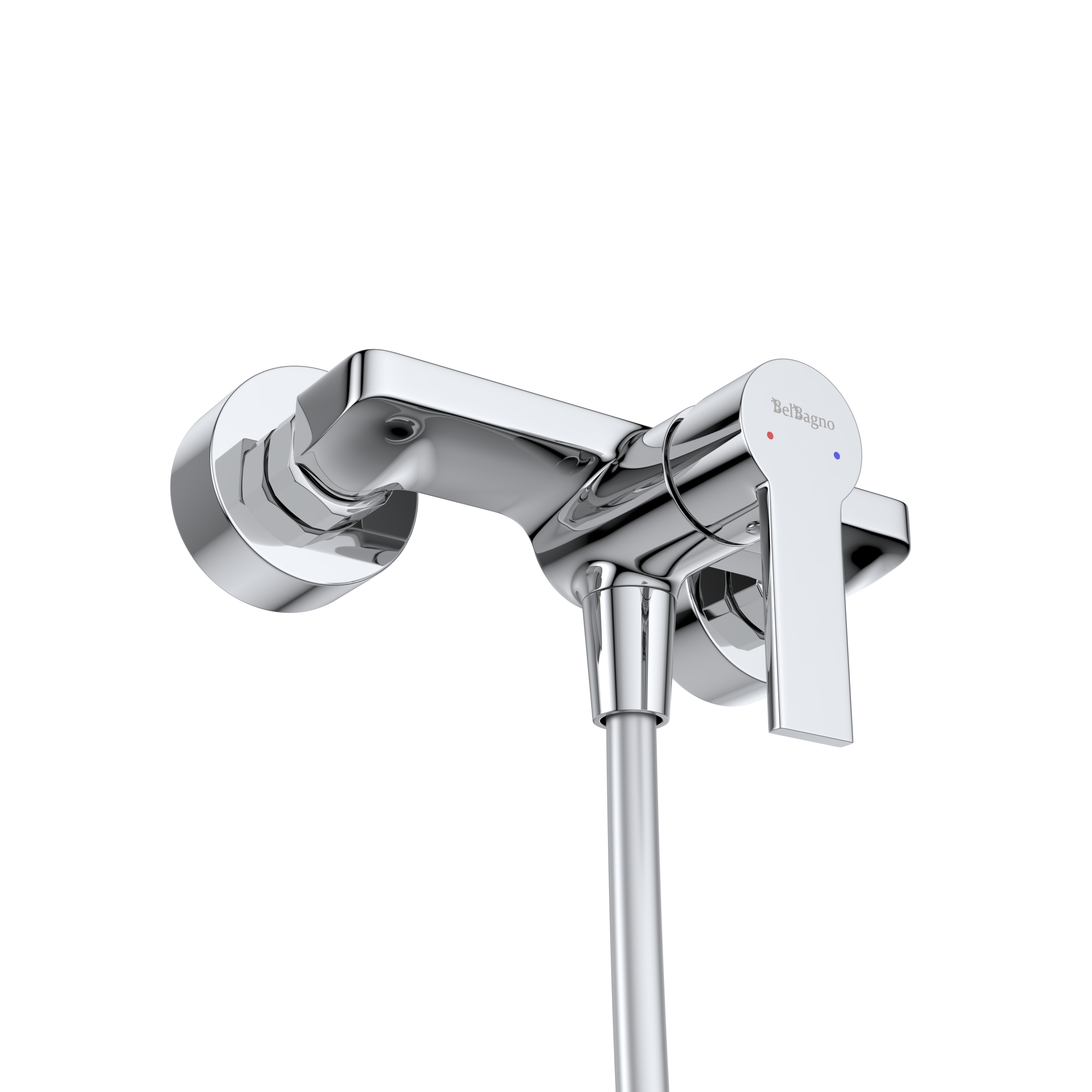 AURORA Смеситель для душа в комплекте с ручным душем, шлангом и держателем, хром AURORA-ESDM-CRM - Gidratop.ru изображение