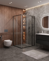 Душевой уголок CEZARES MOLVENO-AH-21-100+30-C-GM-IV - Gidratop.ru изображение