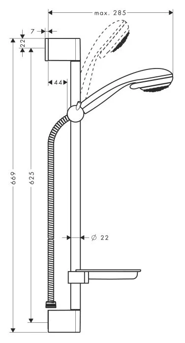 Душевой гарнитур Hansgrohe Crometta 85 Vario 27764000 Unica Crometta - Gidratop.ru изображение