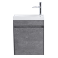 PIETRA MINI База под раковину подвесная, правостороннее исполнение PIETRA MINI-460-1A-SO-SCM-R, Stucco Cemento 454x257x520 - Gidratop.ru изображение