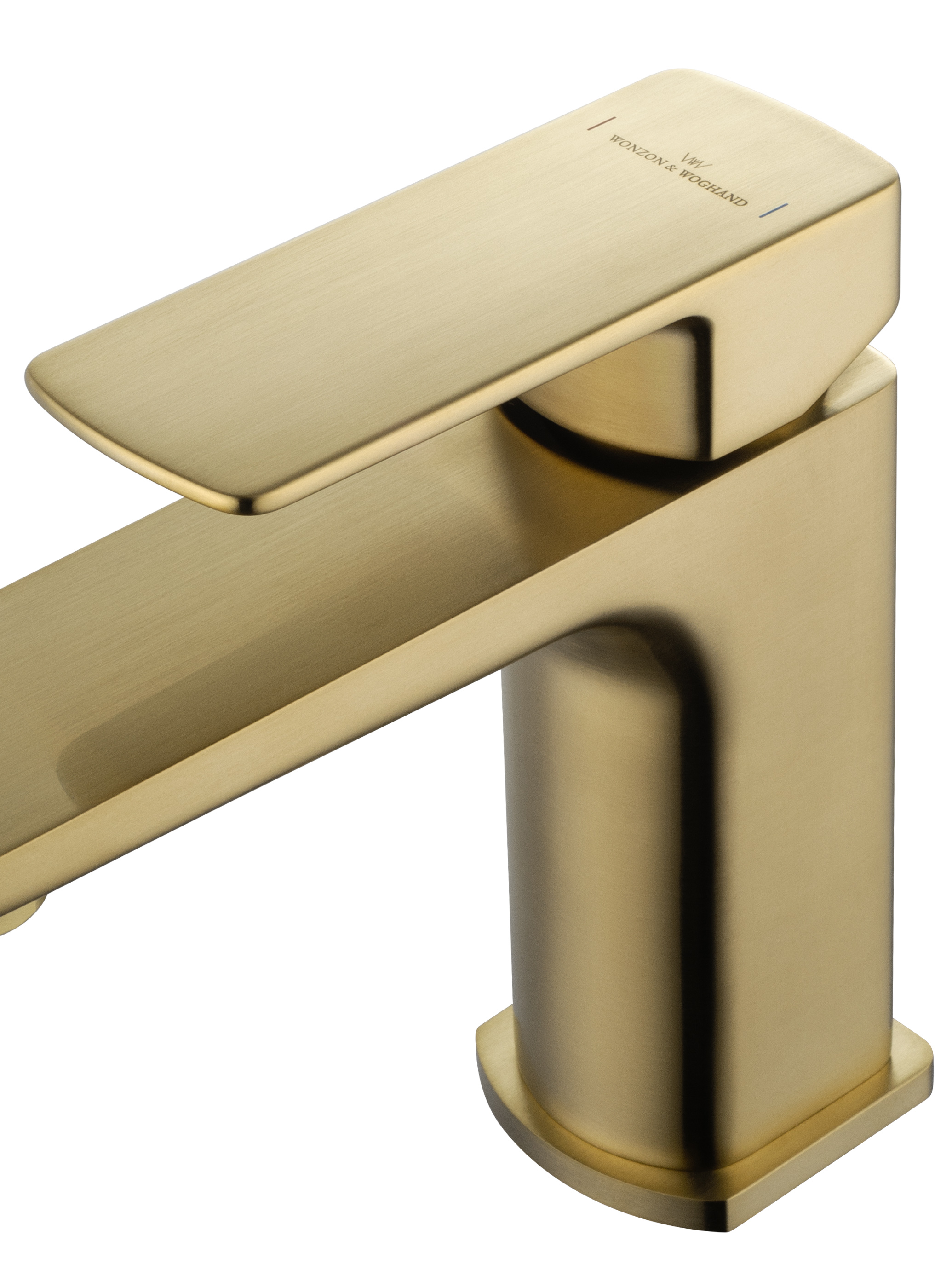 Смеситель для раковины WONZON & WOGHAND EDGE, Брашированное золото (WW-88139003-BG) - Gidratop.ru изображение