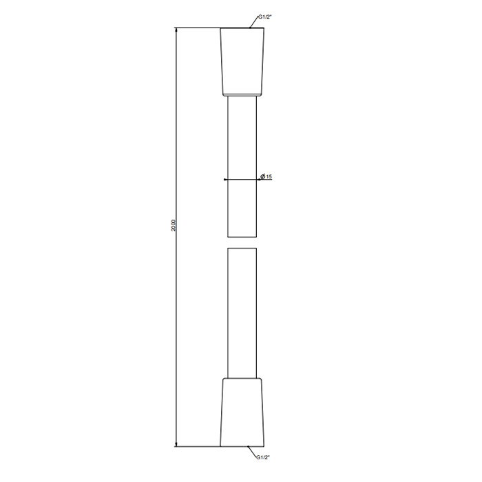 Gessi шланг для душа с коническим соединением на 1/2, длина: 200 см, цвет: Black XL - Gidratop.ru изображение