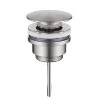 Донный клапан ABBER AF0012SP без перелива, фиксированный, сатин - Gidratop.ru изображение