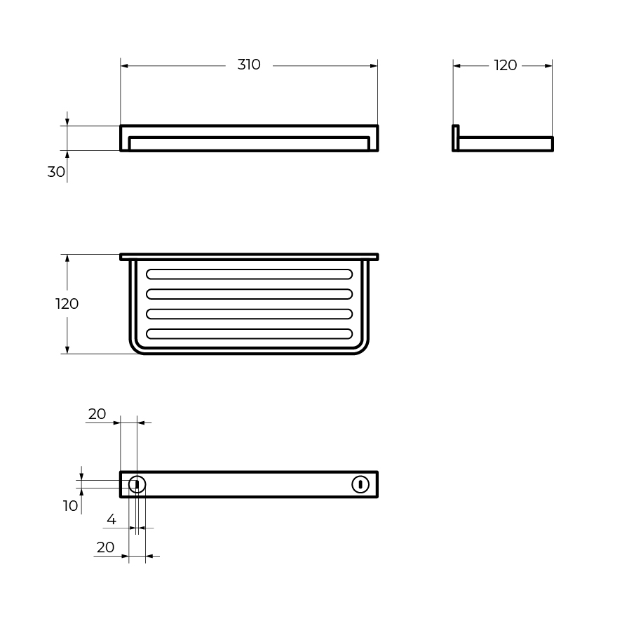 MAXIMA CZR-F-8917A Полка, 330х127 - Gidratop.ru изображение