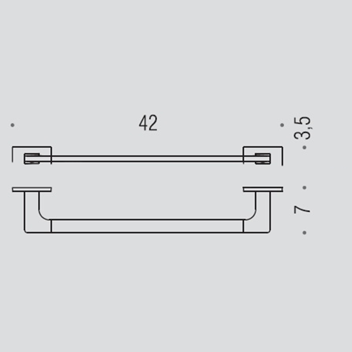 Colombo Look Полотенцедержатель 42см, цвет: чёрный матовый - Gidratop.ru изображение