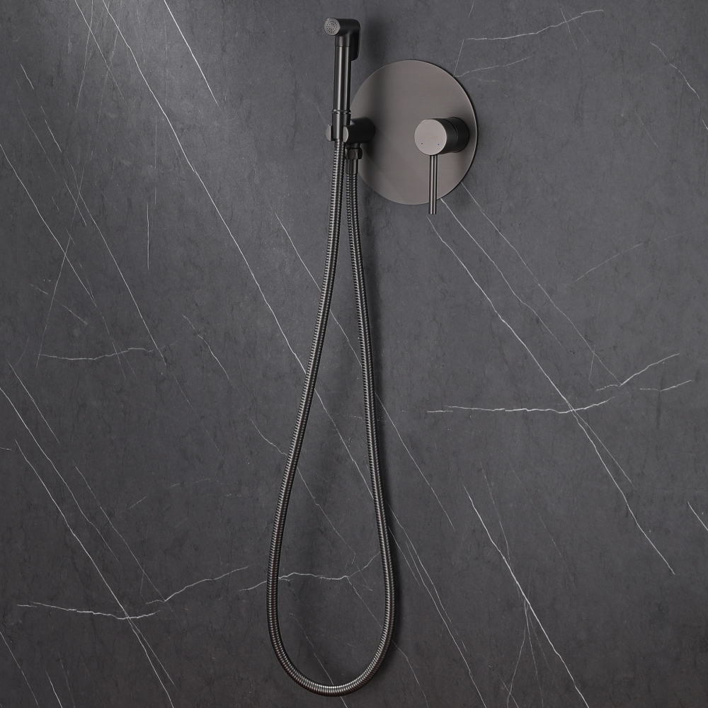 Смеситель ABBER Emotion AF8826NG с гигиеническим душем, никель - Gidratop.ru изображение