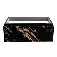 SLIDER База под раковину подвесная с одним выкатным ящиком, черный Фьюжн, 796x476x300, SLIDER-800-1C-SO-NF-P - Gidratop.ru изображение