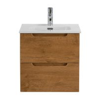 ETNA База под раковину подвесная с двумя выкатными ящиками, с доводчиками, Rovere Nature, 500x460x500, ETNA-500-2C-SO-RN - Gidratop.ru изображение