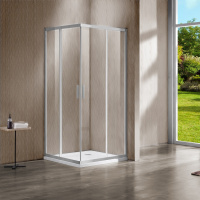 Душевой уголок Garda VSS-1G900CLBN, 900*900, брашированный никель, стекло прозрачное - Gidratop.ru изображение