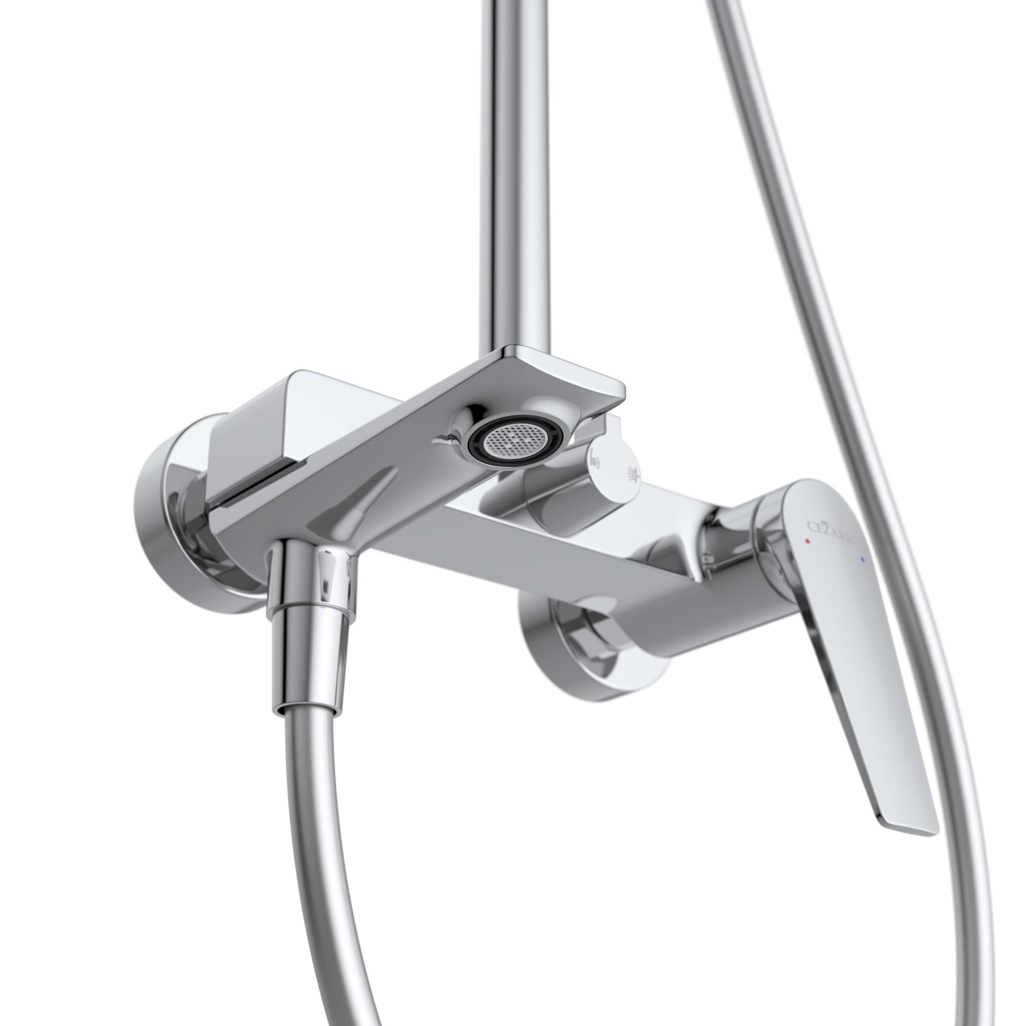 LINER-CVD-01 Душевая стойка со смесителем и изливом, исполнение хром - Gidratop.ru изображение