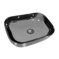 Раковина накладная ABBER Rechteck AC2200GS серебро - Gidratop.ru изображение