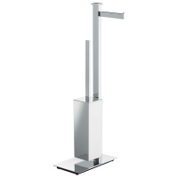 Colombo Units Напольная стойка с держателем т/б и ершом, DX, цвет: хром - Gidratop.ru изображение