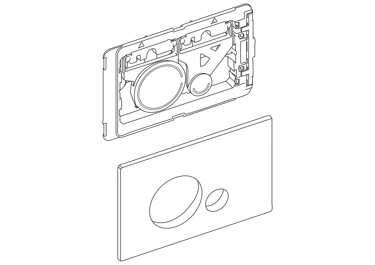 Кнопка смыва SFERA, цвет-оружейная сталь CZR/BB-SR-GM - Gidratop.ru изображение