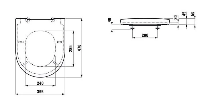 Крышка сиденье Laufen New Classic 8.9185.1.000.000.1 для унитаза, съемное, с микролифтом, цвет белый - Gidratop.ru изображение