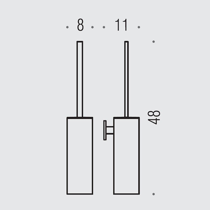 Colombo Look Ершик подвесной, цвет: PVD нержавеющая сталь - Gidratop.ru изображение
