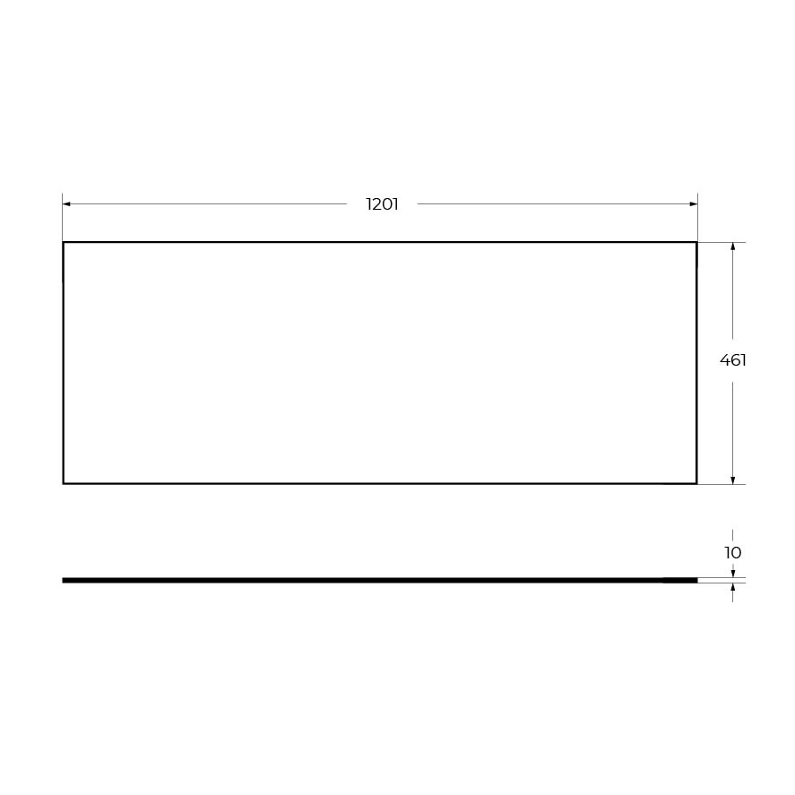 CADRO Столешница из HPL материала 1200x460 CADRO-120-HPL-NRM Nero Magma - Gidratop.ru изображение