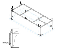 Металлический каркас для акриловой ванны CEZARES PLANE-190-90-MF-R - Gidratop.ru изображение