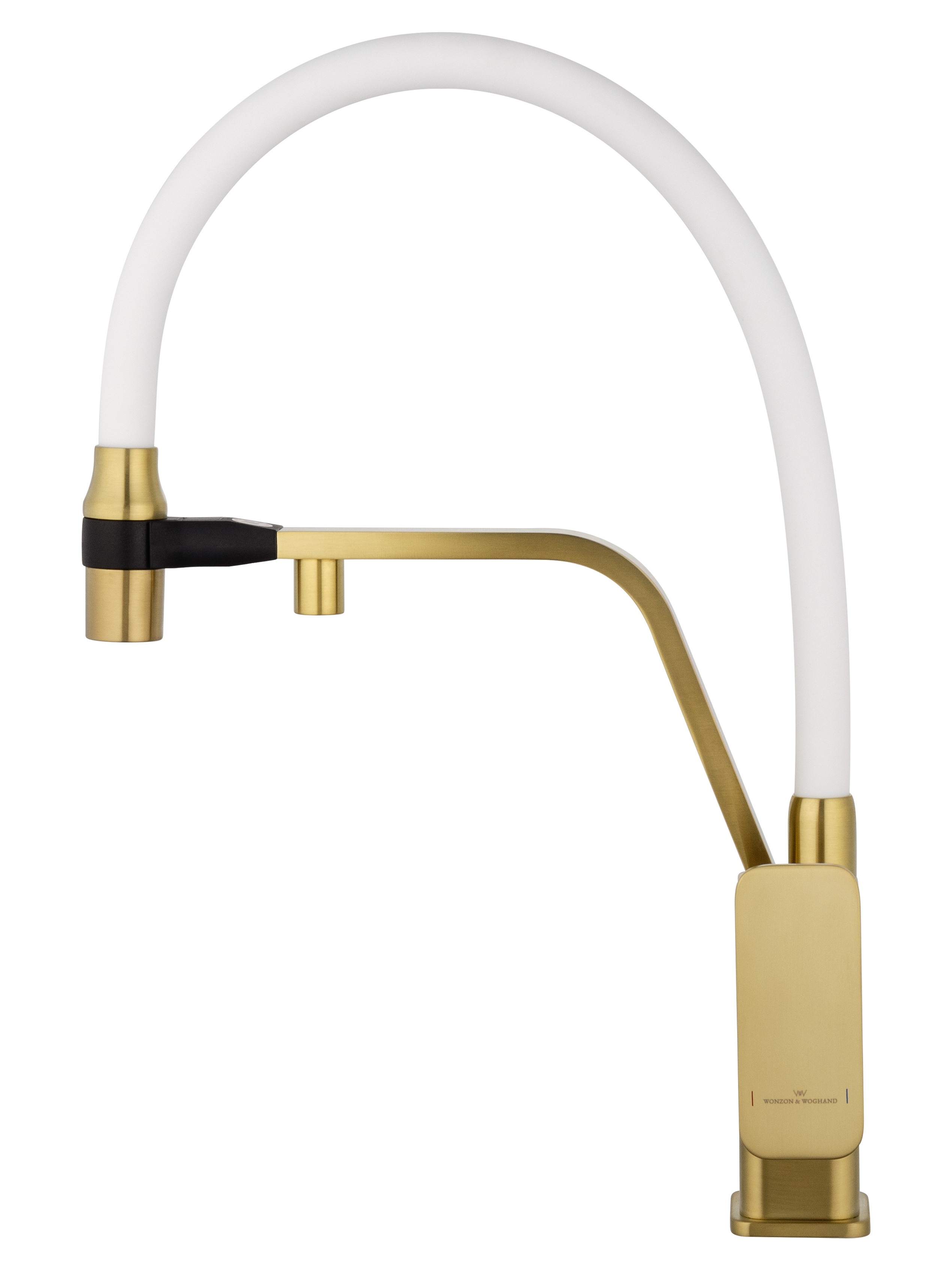 Смеситель для кухни с гибким изливом и подключением фильтра WONZON & WOGHAND, Брашированное золото (WW-88458013-BG(MW)) - Gidratop.ru изображение