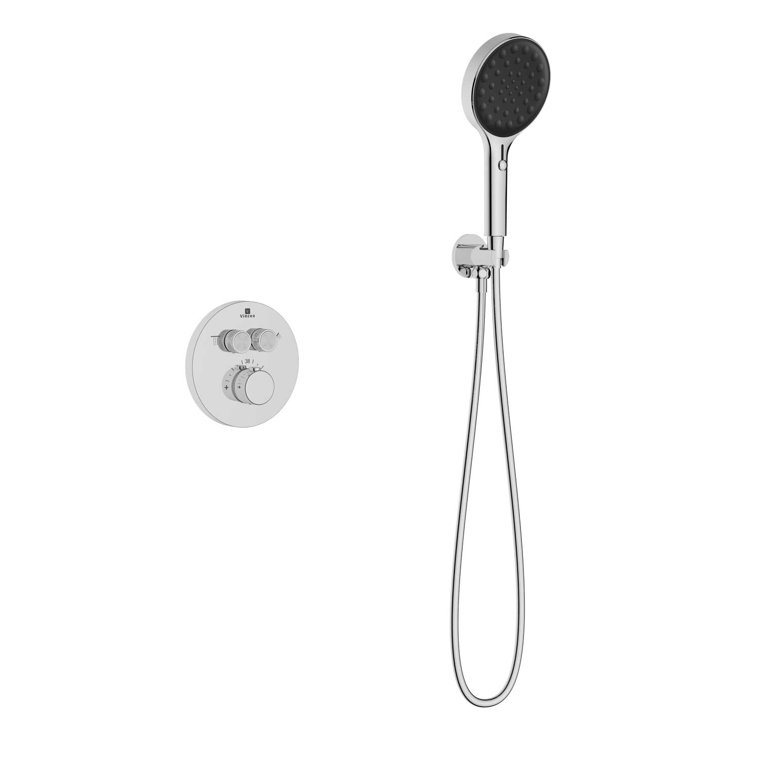 Душевой комплект Inspire VSFW-3I22MT3CH встраиваемый, термостатический, двухрежимный, хром - Gidratop.ru изображение