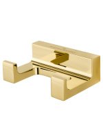 Двойной крючок для ванной WONZON & WOGHAND ECLIPSE, Глянцевое золото (WW-9125-LG) - Gidratop.ru изображение