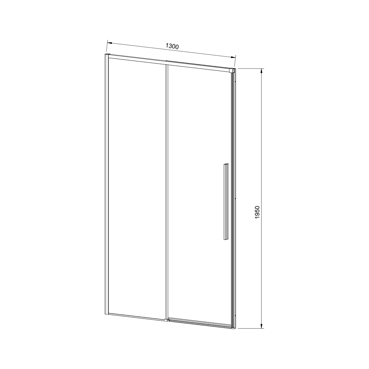 Душевая дверь Slim-N VDS-4SN130CLG, 1300, брашированное золото, стекло прозрачное - Gidratop.ru изображение