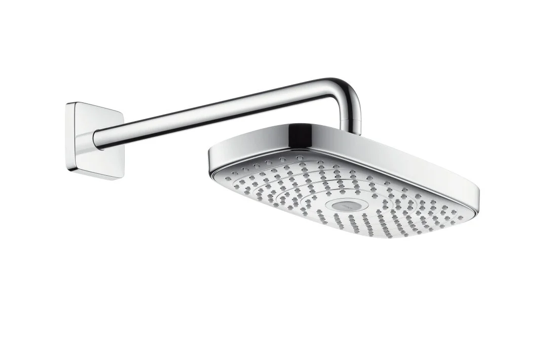 Верхний душ Hansgrohe Select 27385000, 30х16 см, 2 режима струи, с держателем, хром - Gidratop.ru изображение