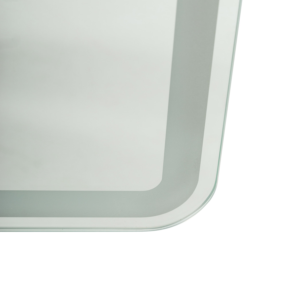 Зеркальный шкаф с одной распашной дверью, с четырьмя стеклянными полками, со встроенной подсветкой и сенсорным выключателем SPC-MAR-450/1600-1A-LED-TCH, 12W, 220-240V,455x1595x150 - Gidratop.ru изображение