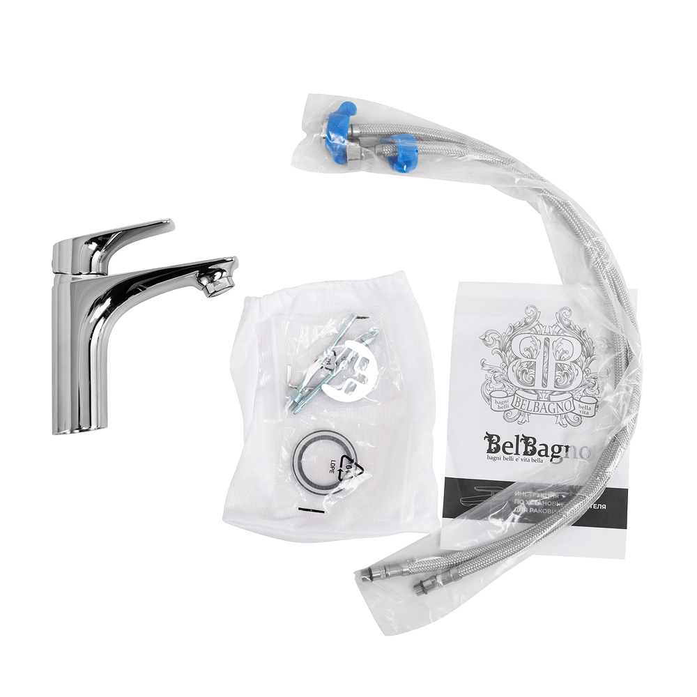 MARINO Смеситель для раковины без донного клапана, хром MARINO-LVM-CRM-W0 - Gidratop.ru изображение