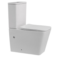 Унитаз ABBER Rechteck AC1210 компакт белый, безободковый - Gidratop.ru изображение