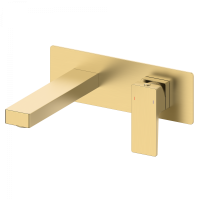 Смеситель для раковины встраиваемый WONZON & WOGHAND CUBE 2.0, Брашированное золото (WW-88869068-BG) - Gidratop.ru изображение