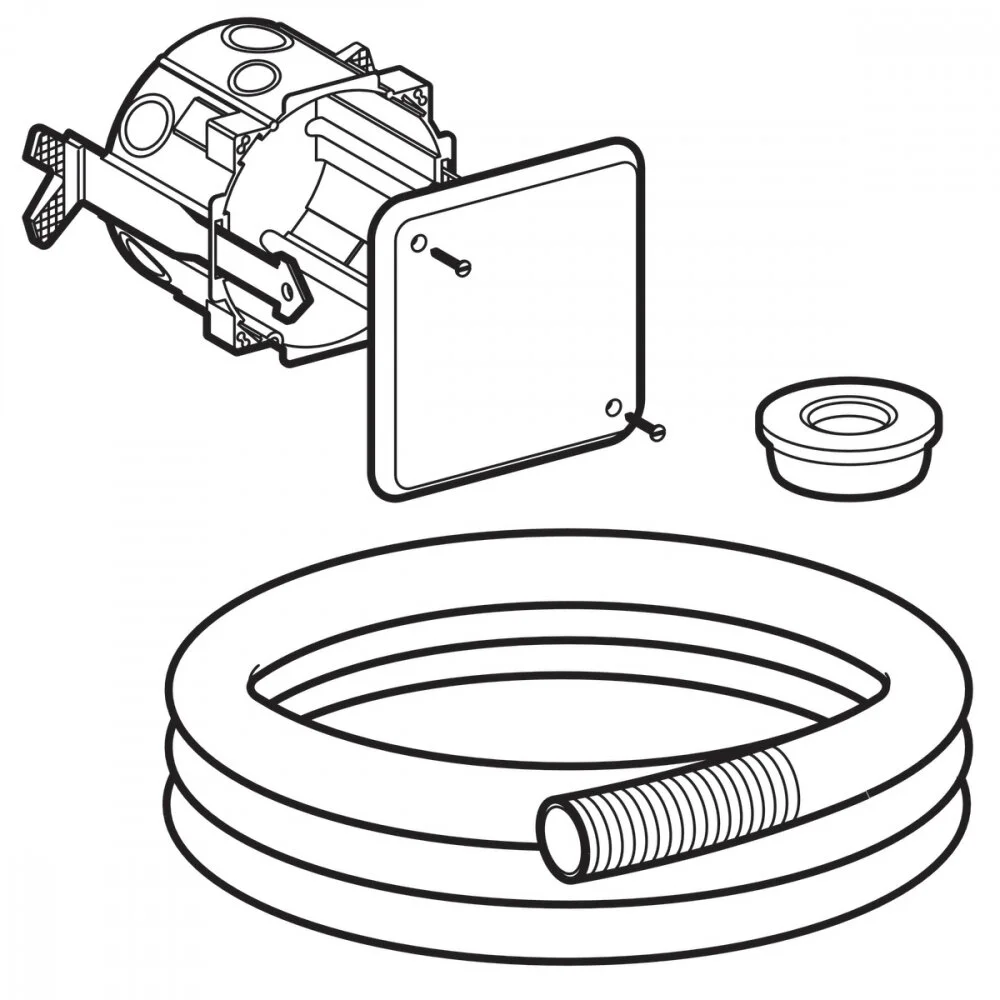 Подрозетник Geberit DuoFresh 244.999.00.1 с электрическим рукавом, для инсталляции - Gidratop.ru изображение
