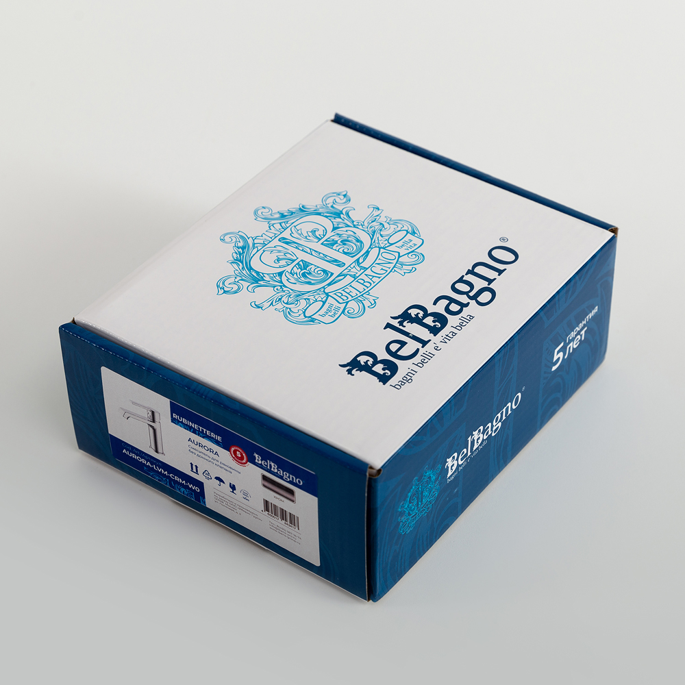 AURORA Смеситель для раковины без донного клапана, хром AURORA-LVM-CRM-W0 - Gidratop.ru изображение