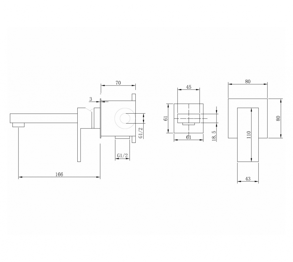 Смеситель ABBER Daheim AF8212W для раковины скрытого монтажа, белый матовый - Gidratop.ru изображение