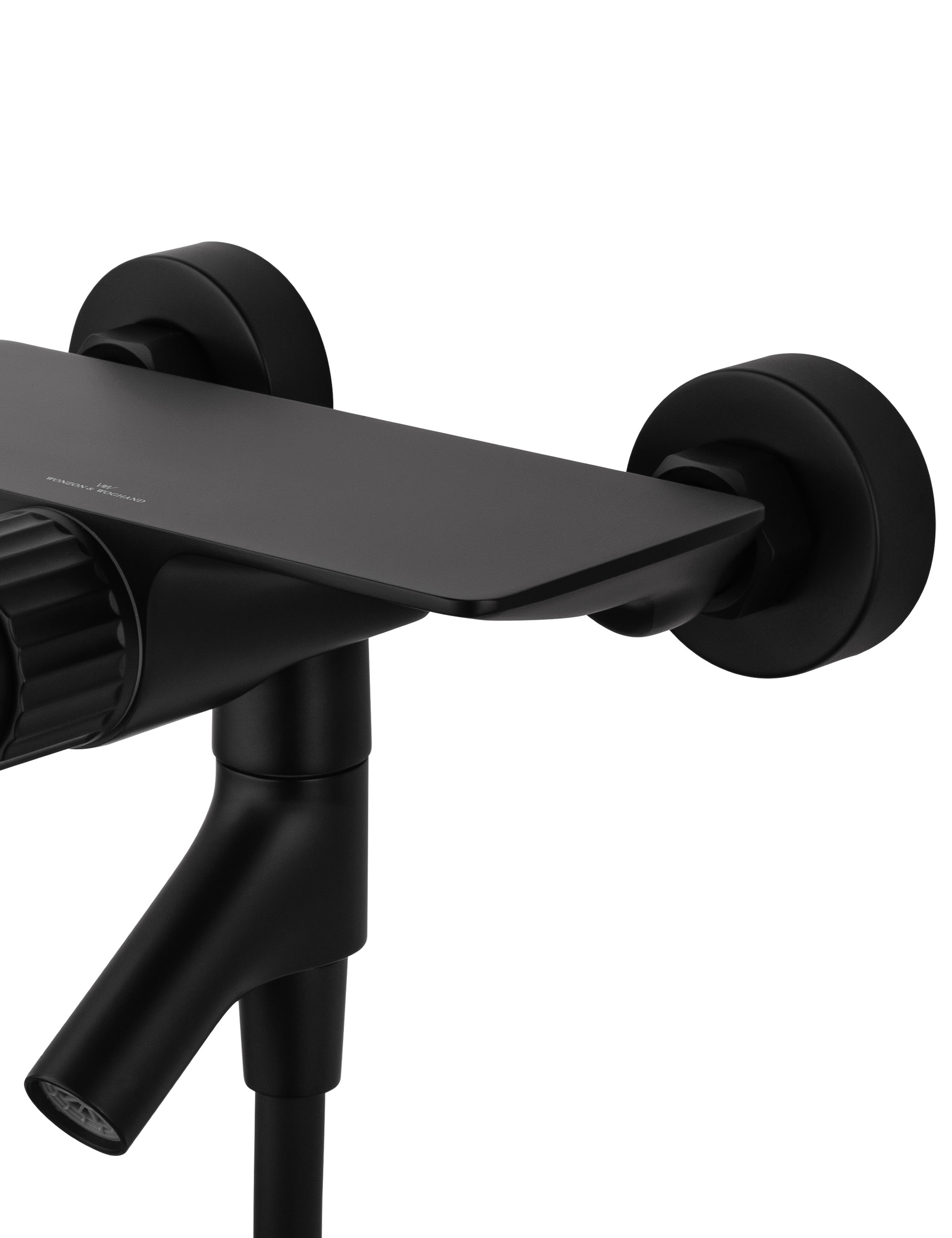 Смеситель для ванны с душем WONZON & WOGHAND CLICK, Черный матовый (WW-FE05L221-MB) - Gidratop.ru изображение