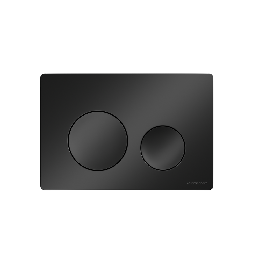 Система инсталляции для унитазов CERAMICANOVA Balance с кнопкой смыва Circle, цвет черный матовый, с креплениями, арт.CN121001MB - Gidratop.ru изображение