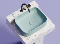 Умывальник чаша накладная прямоугольная (цвет Зеленый Матовый) Element 505x380x150мм