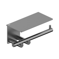 Бумагодержатель с полкой ABBER Osten 316 AA1830BGG оружейная сталь брашированная - Gidratop.ru изображение