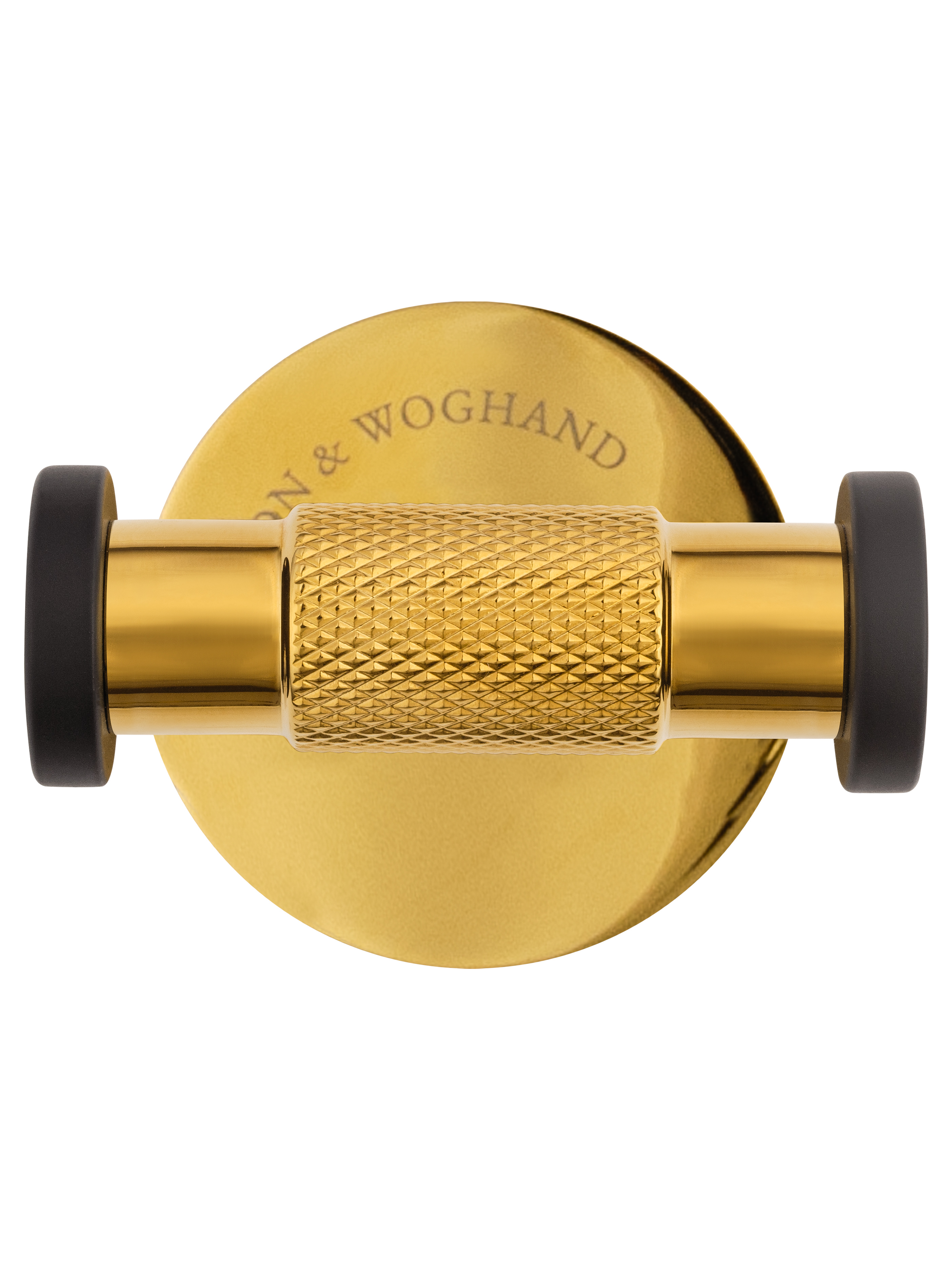 Двойной крючок для ванной WONZON & WOGHAND MAJESTIC, Черный/Золото (WW-9225) - Gidratop.ru изображение