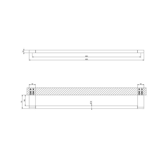 GESSI Origini полотенцедержатель, 60 см, цвет Warm Bronze Br. PVD - Gidratop.ru изображение