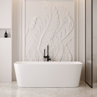 Ванна из искусственного камня ABBER Stein AS9617 белая матовая