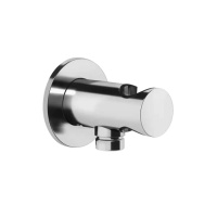 Gessi Ingranaggio держатель для душевой лейки с выводом воды, цвет: хром - Gidratop.ru изображение