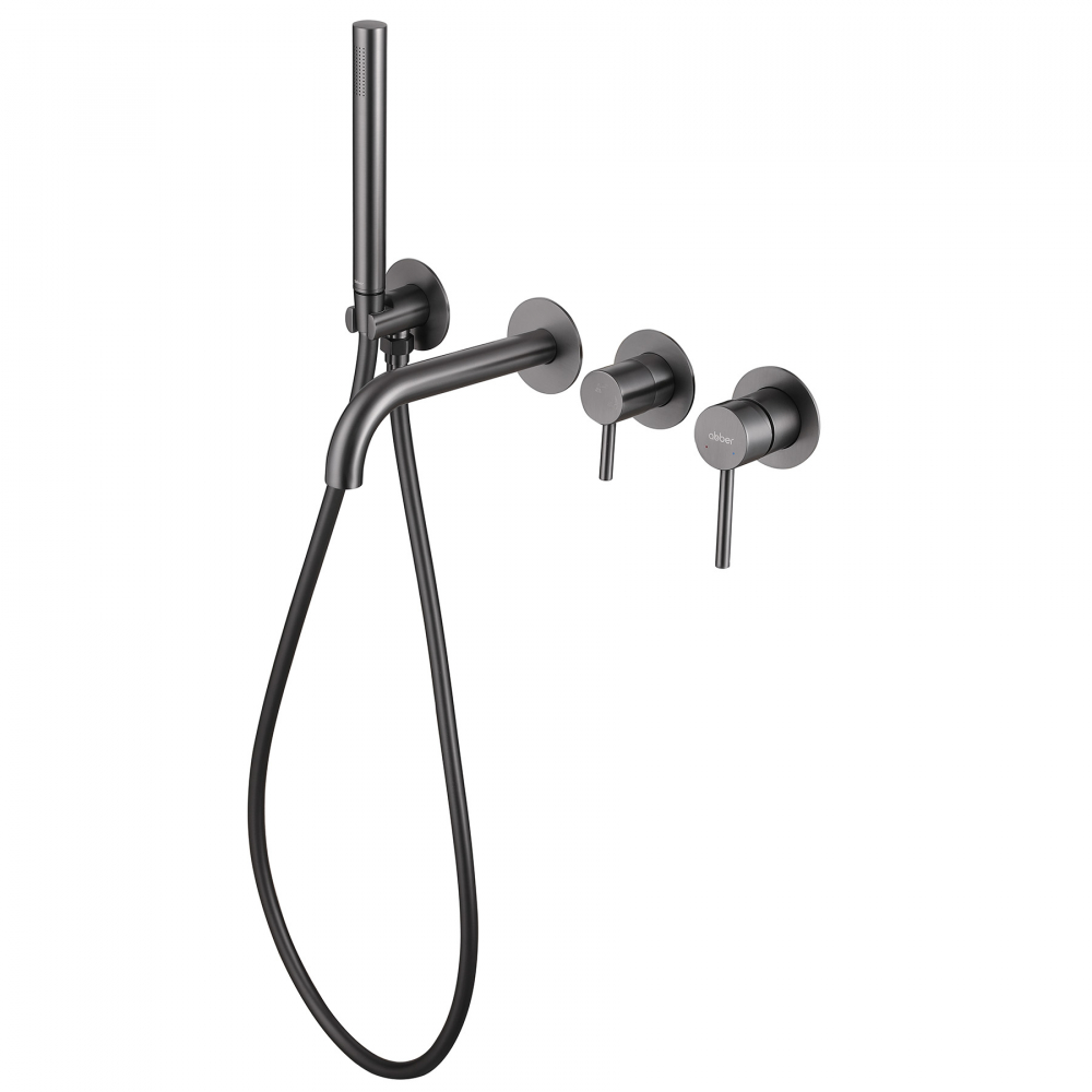 Смеситель ABBER Wasser Kreis AF8130NG для ванны скрытого монтажа, никель - Gidratop.ru изображение