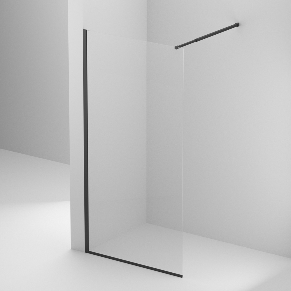 Душевая перегородка BelBagno KRAFT-L-1-100-C-NERO - Gidratop.ru изображение