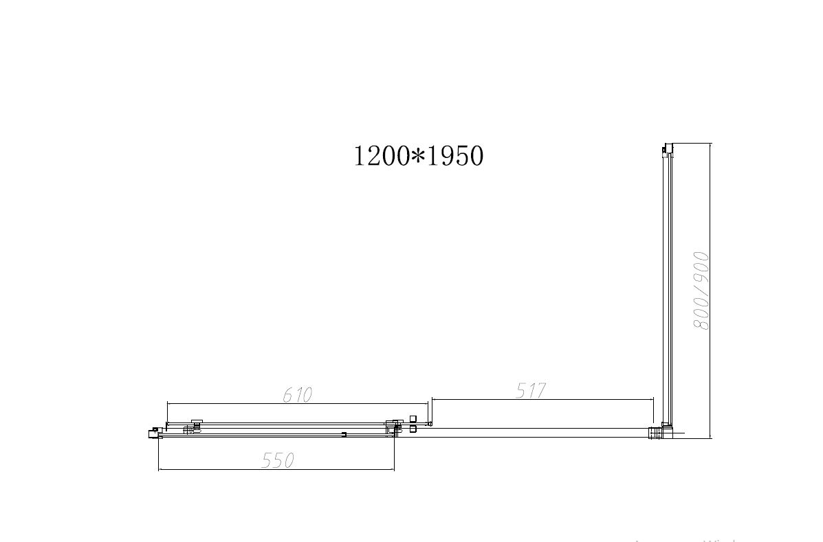 Душевой уголок Slim-N VSR-4SN8012CLG, 1200*800, брашированное золото, стекло прозрачное - Gidratop.ru изображение