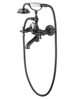 Смеситель для ванны с душем WONZON & WOGHAND RETRO, Темный графит (WW-88639020-BGM) - Gidratop.ru изображение