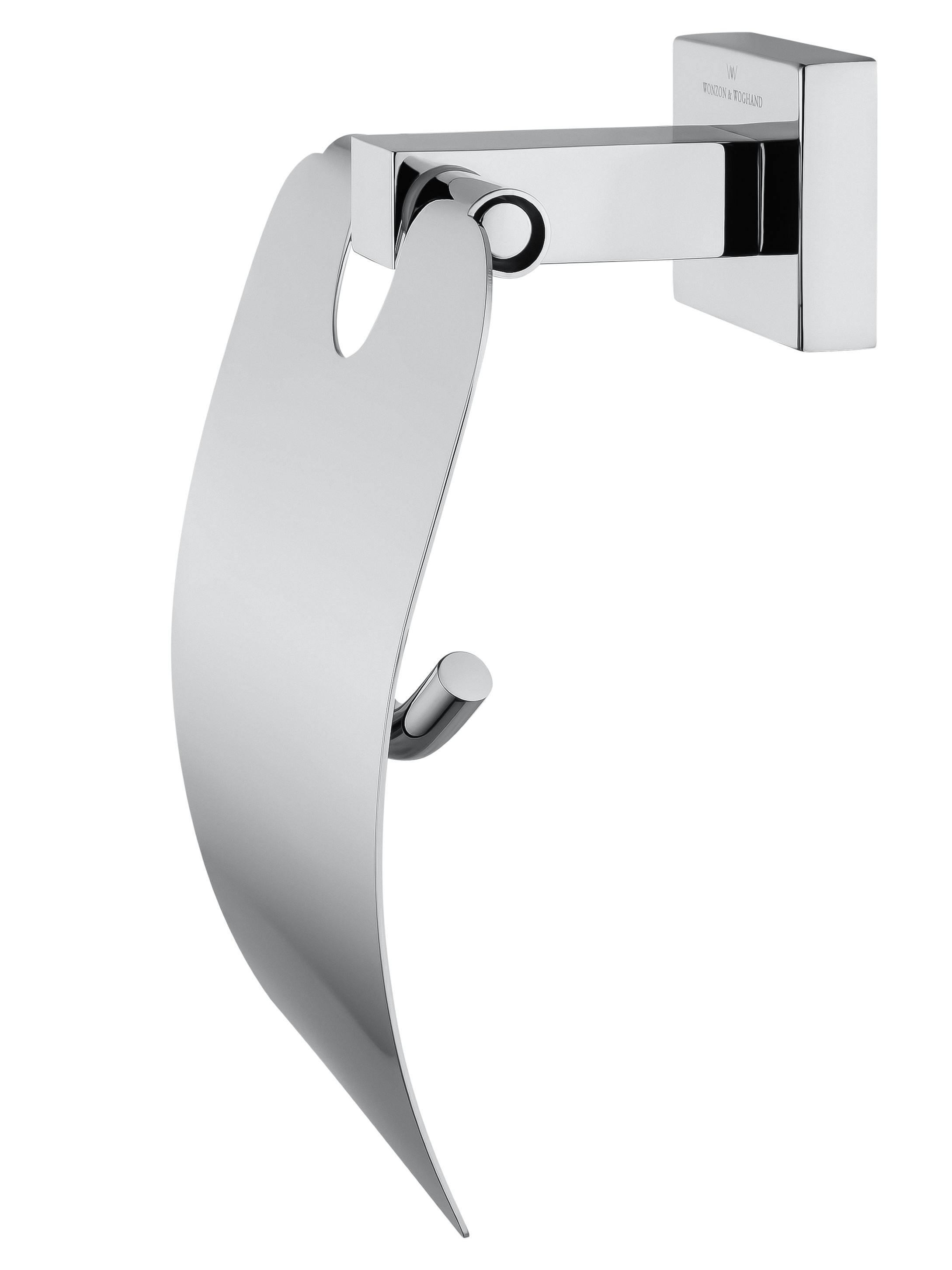 Держатель для туалетной бумаги с крышкой WONZON & WOGHAND FLAT, Хром (WW-9726) - Gidratop.ru изображение